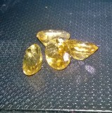 Lot de 4 citrine naturale oval cut ideale ptr set cercei, pandant, inel !!