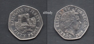 Jersey, 2009 50 pence foto