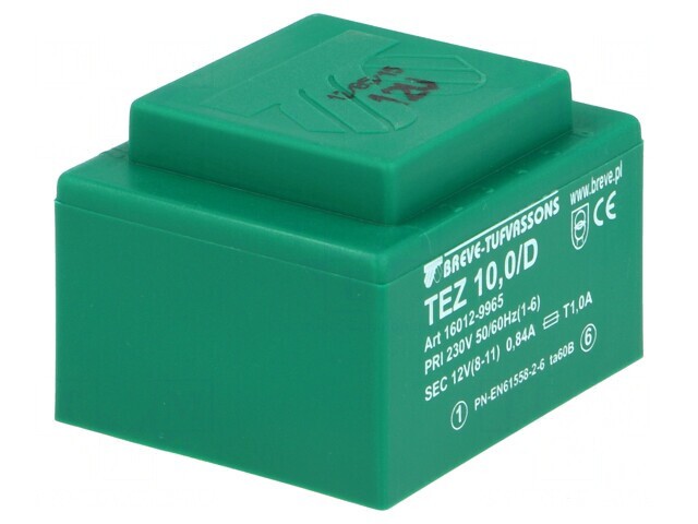 Transformator &icirc;ncapsulat 10VA 230V 12V PCB