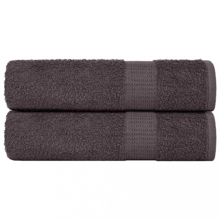 vidaXL Prosoape de duș 2 buc Antracit 70x140 cm 360 g/m&sup2; 100% bumbac 136685