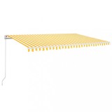Cumpara ieftin Copertina retractabila manual cu LED, galben si alb, 500x300 cm