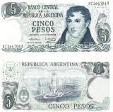 Argentina 5 Pesos 1974-76 General Belgrano P-294 aUNC