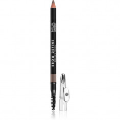MUA Makeup Academy Brow Define creion de sprancene de lunga durata cu pensula culoare Light Brown 1,2 g