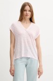 United Colors of Benetton tricou din amestec de in culoarea roz, 38O0D10A8