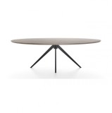 Masa Ovala Stejar Masiv GENEVA 220x110 cm, Picior Inedit, Design Modern, Calitate Premium, Living/Dining