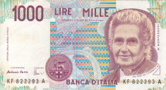 ITALIA 1.000 lire 1990 VF+!!! foto