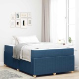 VidaXL Cadru de pat cu saltea cu saltea albastru 120 x 200 cm țesătură