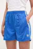 Adidas Originals pantaloni scurti Firebird femei, culoarea violet, cu imprimeu, high waist, JD0817