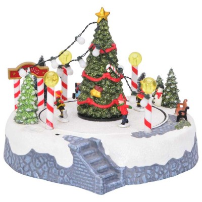 vidaXL Satul de Crăciun Multicolour 22 x 21.5 x 17 cm Plastic 4017042 foto