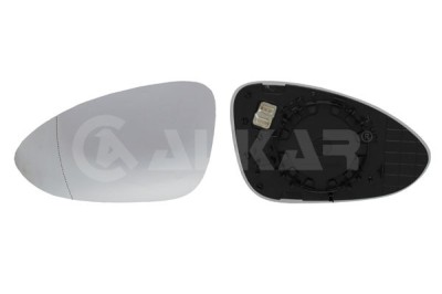 Geam oglinda exterioara cu suport fixare Porsche Panamera (971), 09.2016-, partea Stanga, incalzit; sticla asferica; geam cromat, Aftermarket foto