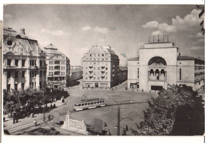 CPIB 22084 - CARTE POSTALA - TIMISOARA. PIATA OPEREI, RPR, TRAMVAI