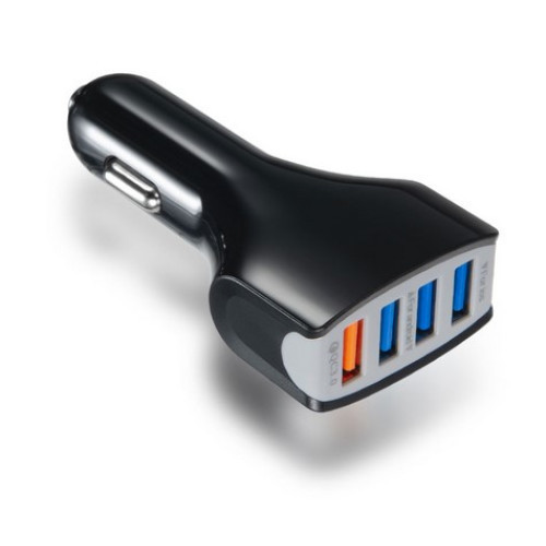 Incarcator Auto cu Incarcare Rapida Last Impact&reg;, 4 Porturi USB, Fast Charger, Incarcare rapida, Negru