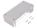 Carcasă universală ABS gri deschis 89mm x 189mm x 50mm