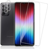 Set de 2 folii de protectie ecran si 2 pentru camera Samsung Galaxy S23 5G REROXE , sticla securizata, transparent