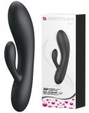 Vibrator Pretty Love Matt, 30 Moduri Vibratii, Silicon, USB, Negru, 16.9 cm