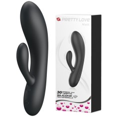 Vibrator Pretty Love Matt, 30 Moduri Vibratii, Silicon, USB, Negru, 16.9 cm