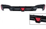 Difuzor Bara Spate cu LED BMW Seria 5 G30 G31 (2017-2024) M5 Design Negru Lucios cu Insertie Carbon Performance AutoTuning