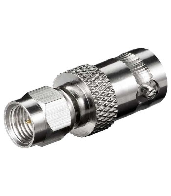 Adaptor SMA tata - BNC mama pini auriti pentru cablu RG 174/U Goobay 11856 foto