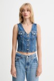 Levi&#039;s vestă jeans un singur rand de nasturi, A8682