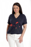 Bluza Dama, Bleumarin cu Pictura Murala - 2XL, Eranthe