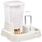 Dispenser m&acirc;ncare/apă pentru animale, 2in1, albastru