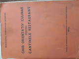 Ghid orientativ pentru cantinele restaurant V.Cotan 1976