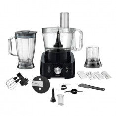 Robot de bucatarie Heinner Cookery Chef HFP-1000BK, 1000W, blender si rasnita incluse, capacitate bol 3.5L, capacitate blender 1.8L, 2 viteze + Pulse,