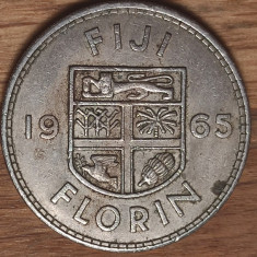 Fiji - moneda de colectie - raritate - 1 florin 1965 -Elisabeta- stare f buna !