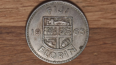 Fiji - moneda de colectie - raritate - 1 florin 1965 -Elisabeta- stare f buna ! foto