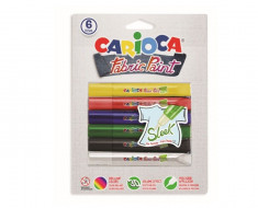 Vopsea pentru textile Carioca Fabric Paint - Sleek, 6 buc set foto