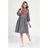 Rochie Medie Dama, Casual, Gri V307 - L