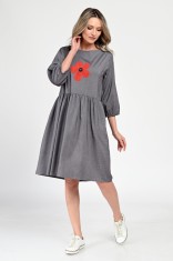 Rochie Medie Dama, Casual, Gri V307 - M