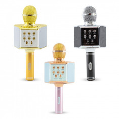 Microfon Karaoke C107, BT, 3 modele foto