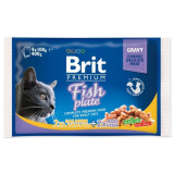 Pliculeț BRIT Premium Cat Fish Plate 4 x 100 g