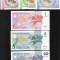 Set Kirghistan Kyrgyzstan Kirghizstan 1+10+50 tyiyn +1+5+20 som 1993 unc