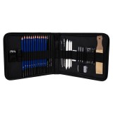 Set desenat/schite in creion, Malatec, cu accesorii, grafit, carbune, 32 buc, Isotrade