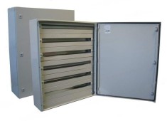 Tablou electric 1000x800x250mm 222 module cofret dulap cabinet metalic modular 6 randuri x 37 module IP66 aparent cu plastroane sina DIN pentru montaj