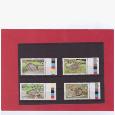 WWF 456=VIETNAM 2010-Serie de 4 timbre nestampilate -Fishing cat