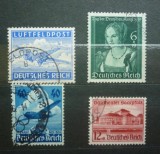 Germania Al Treilea Reich Luftfeldpost Artă Teatru Lot 4 Mărci -A666