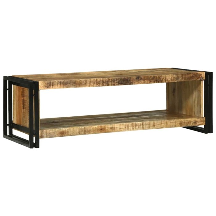 vidaXL Masă de cafea 120 x 50 x 38 cm Lemn masiv de mango nefinisat 4104712