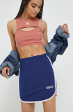 Adidas Originals fusta culoarea albastru marin, mini, drept