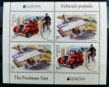 ROMANIA 2013 Europa Vehicule postale - Bloc 4 timbre MNH - LP 1979 a - cota 39,9