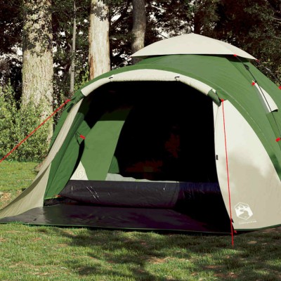 Cort de camping cupolă 3 persoane, setare rapidă, verde foto