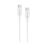 Cablu Devia Full 1m USB TYPE C - USB TYPE C Alb 3A 60W