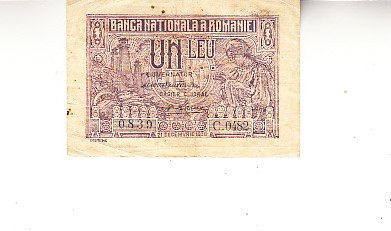 M1 - Bancnota Romania - 1 leu - emisiune 21 decembrie 1938
