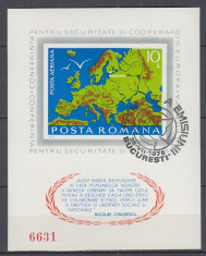 ROMANIA 1975 LP 892 CONFERINTA PENTRU SECURITATE HELSINKI NEDANTELATA PRIMA ZI foto