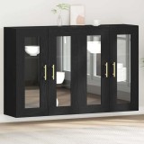 VidaXL Dulapuri pentru perete , 2 piese, Stejar negru, 69,5 x 34 x 90 cm, lemn prelucrat.