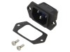 Conector Alimentare AC SCHURTER 6100.3100.32 10A 250V AC IP54 IEC 60320 Montare Panou Soclu C14