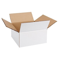 Cutie carton 120x120x70, alb, 3 straturi CO3, 435 g/mp foto