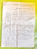 H160-I-Franta Borderou ipotecar vechi 1827. Marimi: 25/18 cm.